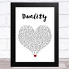 Slipknot Duality White Heart Song Lyric Art Print