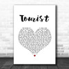 Athlete Tourist White Heart Song Lyric Art Print