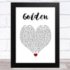 Cliff Richard Golden White Heart Song Lyric Art Print