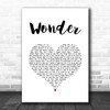 Shawn Mendes Wonder White Heart Song Lyric Art Print