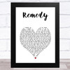 Adele Remedy White Heart Song Lyric Art Print