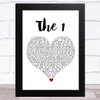 Taylor Swift The 1 White Heart Song Lyric Art Print