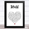 Commodores Still White Heart Song Lyric Art Print