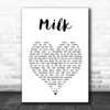 Kings Of Leon Milk White Heart Song Lyric Art Print
