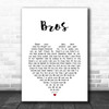 Wolf Alice Bros White Heart Song Lyric Art Print