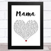 Il Divo Mama White Heart Song Lyric Art Print