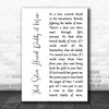 Johnny Cash That Silver Haired Daddy of Mine White Script Song Lyric Art Print