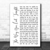 Fred Astaire The Way You Look Tonight White Script Song Lyric Art Print