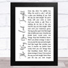 Fred Astaire The Way You Look Tonight White Script Song Lyric Art Print