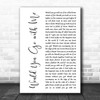 Josh Turner Would You Go with Me White Script Song Lyric Art Print