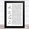 Elbow One Day Like This White Script Song Lyric Art Print