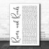 The Head and the Heart Rivers and Roads White Script Song Lyric Art Print
