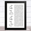 Elohim Good Day Bad Day White Script Song Lyric Art Print