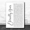 Motionless in White Eternally Yours White Script Song Lyric Art Print