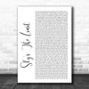 Notorious B.I.G. Sky's The Limit White Script Song Lyric Art Print