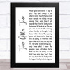 Rod Stewart Time After Time White Script Song Lyric Art Print