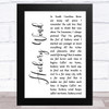 The Byrds Hickory Wind White Script Song Lyric Art Print