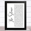 Manchester Orchestra The Silence White Script Song Lyric Art Print