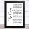 Celine Dion & Andrea Bocelli The Prayer White Script Song Lyric Art Print