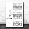 Christina Perri Penguin White Script Song Lyric Art Print