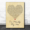 10cc Im Mandy Fly Me Vintage Heart Decorative Wall Art Gift Song Lyric Print