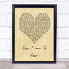 Seal Kiss From A Rose Vintage Heart Song Lyric Music Wall Art Print