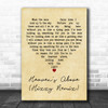 Adam Harris Heaven's Above (Hixxy Remix) Vintage Heart Decorative Gift Song Lyric Print