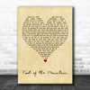 A-ha Foot of the Mountain Vintage Heart Decorative Wall Art Gift Song Lyric Print