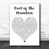 A-ha Foot of the Mountain White Heart Decorative Wall Art Gift Song Lyric Print