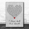 Al Martino I Have But One Heart Grey Heart Decorative Wall Art Gift Song Lyric Print