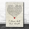 Al Martino I Have But One Heart Script Heart Decorative Wall Art Gift Song Lyric Print