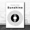 Alexander O'Neal Sunshine Vinyl Record Decorative Wall Art Gift Song Lyric Print
