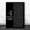 Alice In Chains Rooster Black Script Decorative Wall Art Gift Song Lyric Print