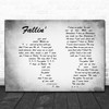 Alicia Keys Fallin' Man Lady Couple Grey Decorative Wall Art Gift Song Lyric Print
