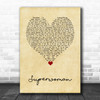 Alicia Keys Superwoman Vintage Heart Decorative Wall Art Gift Song Lyric Print