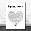 Alicia Keys Superwoman White Heart Decorative Wall Art Gift Song Lyric Print