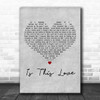 Alison Moyet Is This Love Grey Heart Decorative Wall Art Gift Song Lyric Print