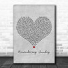All Time Low Remembering Sunday Grey Heart Decorative Wall Art Gift Song Lyric Print