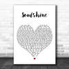 Allman Brothers Band Soulshine White Heart Decorative Wall Art Gift Song Lyric Print