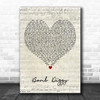 Another Level Bomb Diggy Script Heart Decorative Wall Art Gift Song Lyric Print
