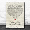 Anthony Hamilton I Know What Loves All About Script Heart Decorative Gift Song Lyric Print