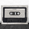 Arctic Monkeys R U Mine Music Script Cassette Tape Decorative Wall Art Gift Song Lyric Print
