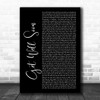 Ariana Grande get well soon Black Script Decorative Wall Art Gift Song Lyric Print