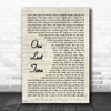 Ariana Grande One Last Time Vintage Script Decorative Wall Art Gift Song Lyric Print