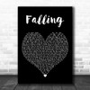 Artan Falling Black Heart Decorative Wall Art Gift Song Lyric Print