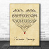 Audra Mae Forever Young Vintage Heart Decorative Wall Art Gift Song Lyric Print