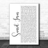Avicii Sunset Jesus White Script Decorative Wall Art Gift Song Lyric Print
