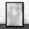 Avril Lavigne I'm With You Gay Couple Two Men Dancing Grey Decorative Gift Song Lyric Print