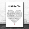 B Witched C'est La Vie White Heart Decorative Wall Art Gift Song Lyric Print