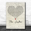 Badflower The Jester Script Heart Decorative Wall Art Gift Song Lyric Print
